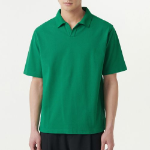 Slit Neck Piqué Polo Shirt [Irish Green]