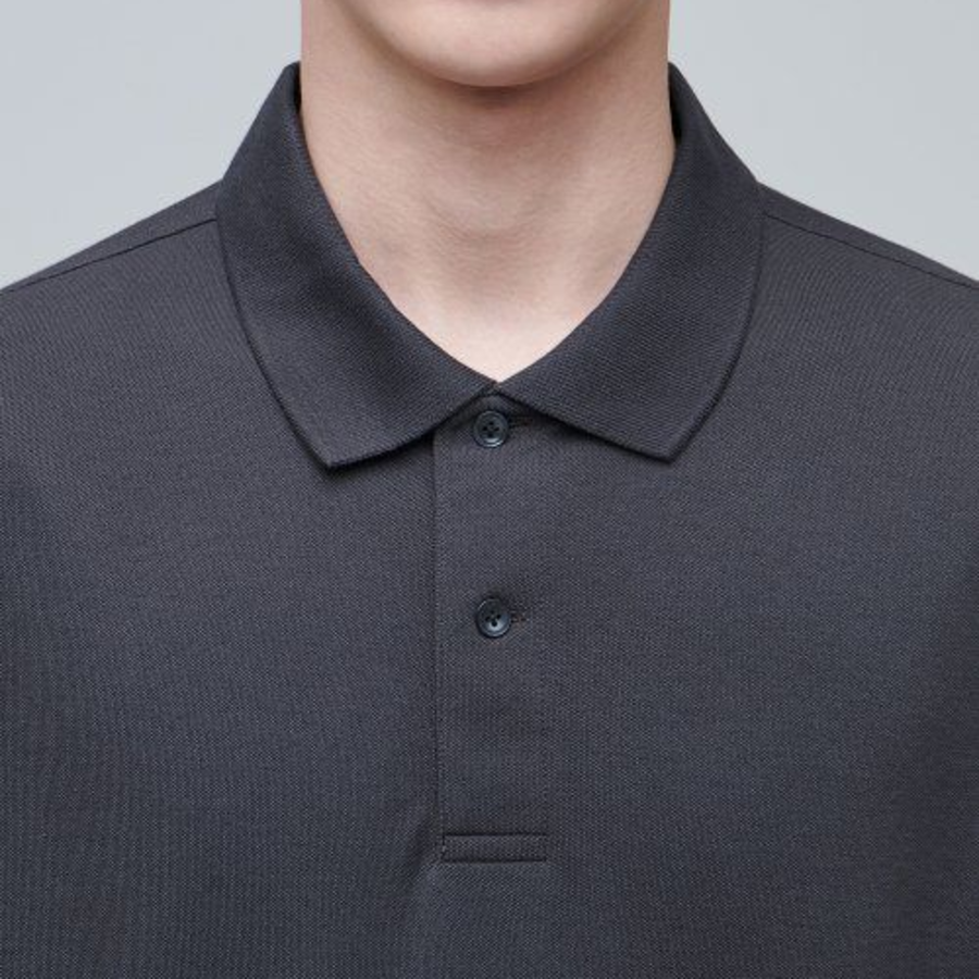 [Cooltandard] Piqué Polo Shirt [Dark Gray]