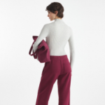 Maison Kitsune Women Baby Fox Patch Fine Ribbed Turtleneck