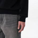 Washable Supima Cotton Crew Neck Short Sleeve Knit [Blue Grey]