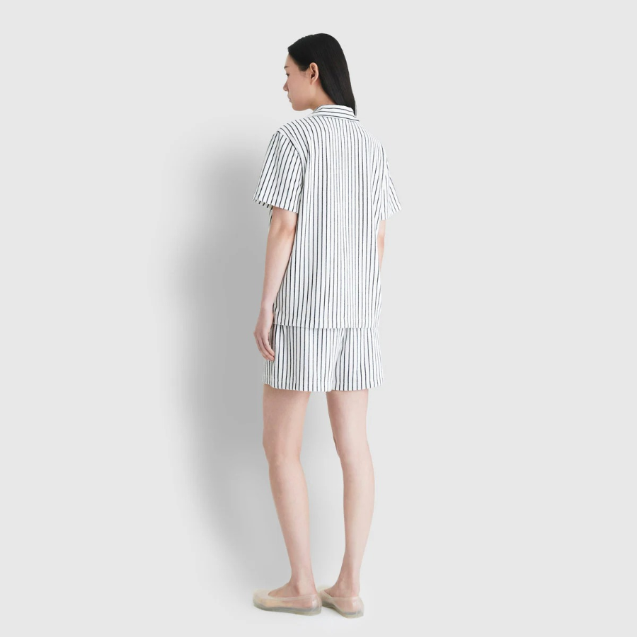 JAJU Terry Short-Sleeve 3-Piece Pajama Set (Off White) — мягкость махры и лёгкость полного комфорта
