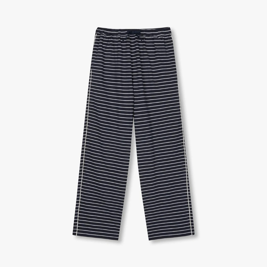 JAJU Smart Cotton 10-Length Pajama Set (Navy) — глубокий цвет и натуральный комфорт для ночного отдыха