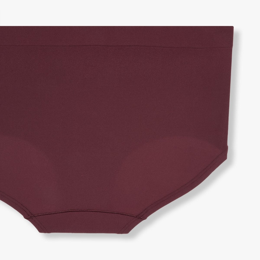 JAJU 720-Degree Stretch Seamless High-Rise Panty (Burgundy) — бесшовный комфорт и элегантный оттенок