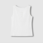 JAJU Pointelle Sleeveless Lounge T-Shirt (White) — лёгкость, мягкость и женственность для домашнего уюта