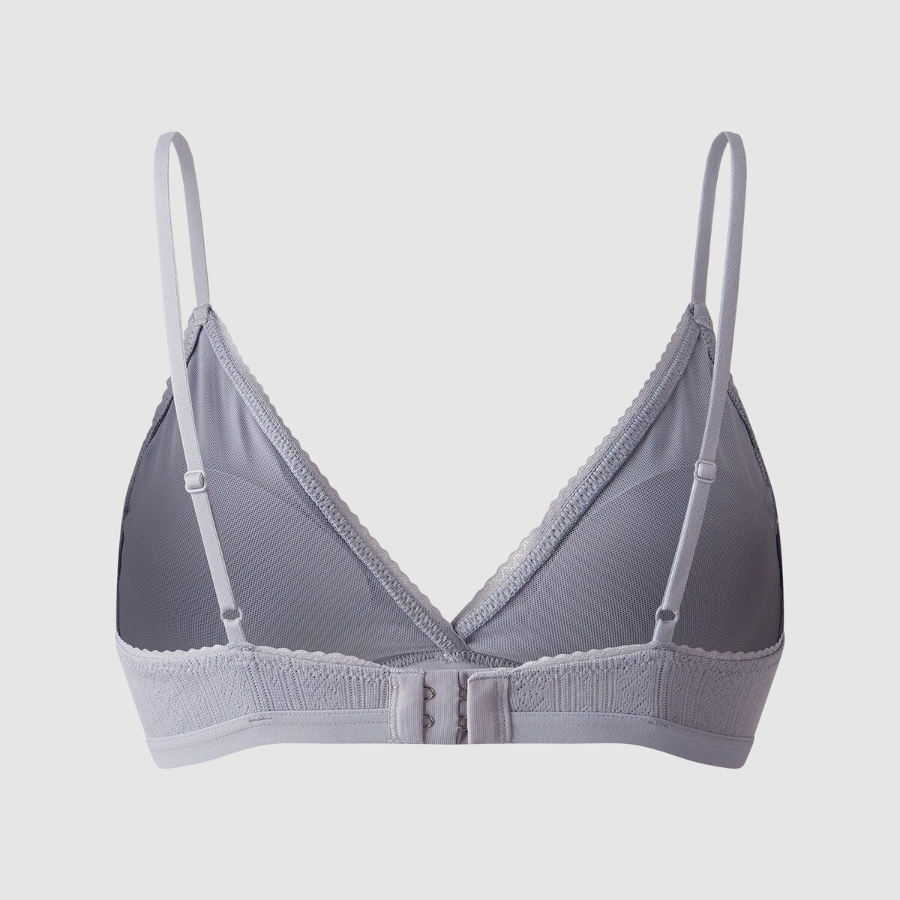 JAJU Cotton Pointelle Bralette (Light Grey) — нежность хлопка в спокойной палитре