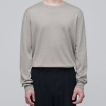Merino Wool Blend High Gauge Crew Neck Knit [Mushroom]