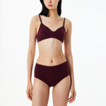 JAJU 720-Degree Stretch Cotton Bralette (Burgundy) — поддержка и мягкость без компромиссов