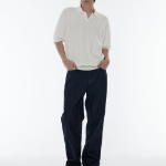 Cool Touch Slit-Neck Knitted Polo Shirt [Ivory]