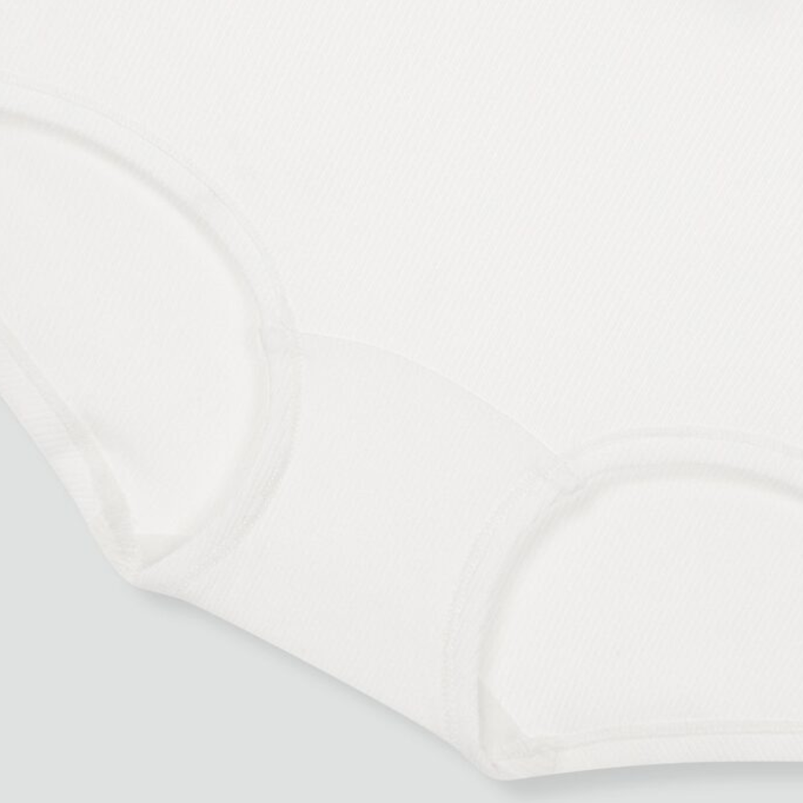 JAJU Cotton Rib Outband Shorty Panty (White) — комфорт и стиль в классическом исполнении