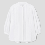 Maison Kitsune Women Crafted Embroidery Maxi Sleeve Shirt