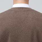Lambswool V-Neck Knit Vest – Mocha (2100449)