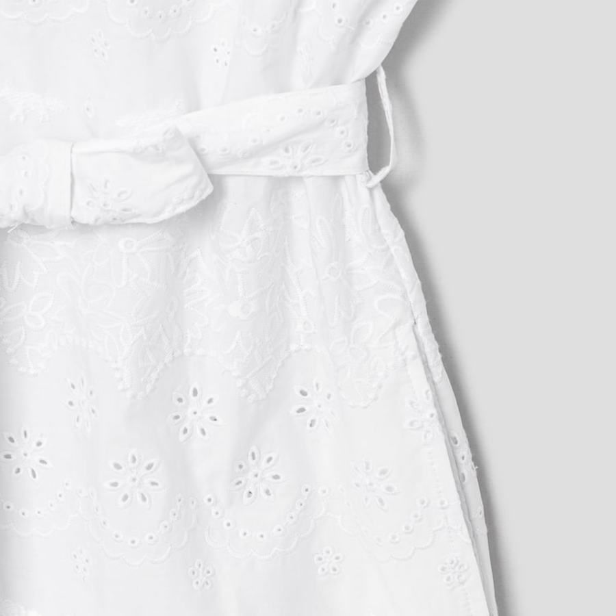 Maison Kitsune Women Broderie Anglaise Godet Mini Dress