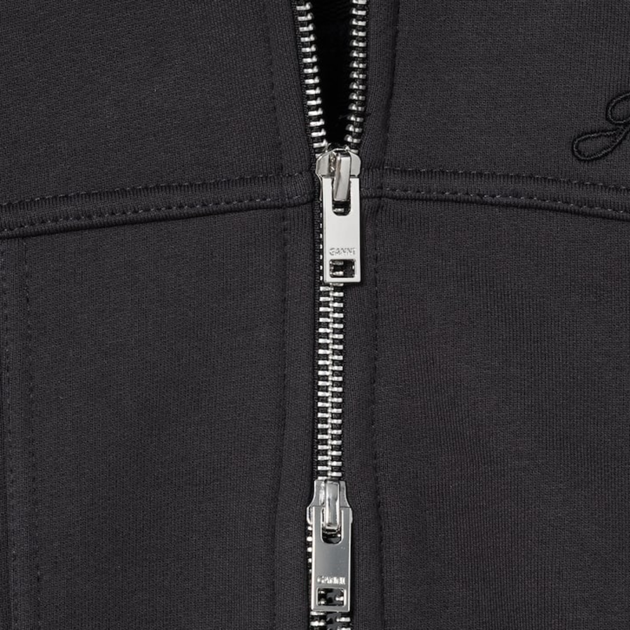 GANNI Heavy Jersey Bomber Terry – Ash