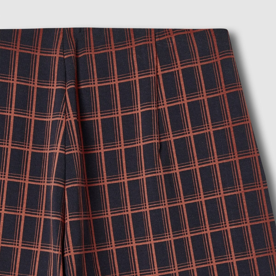 JAJU Check Wide Pants (Dark Navy) — лёгкость и расслабленный стиль на каждый день