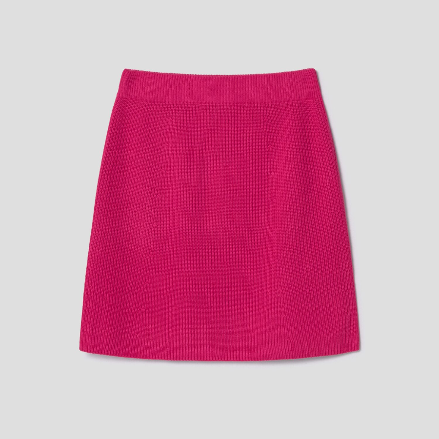 Maison Kitsune Women Bold Fox Head Patch Ribbed Short Skirt