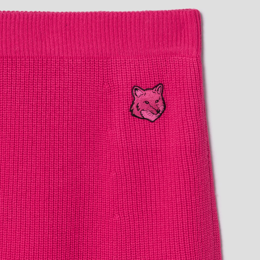 Maison Kitsune Women Bold Fox Head Patch Ribbed Short Skirt