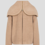 GANNI Double Face Wool Jacket – Yellowish Brown