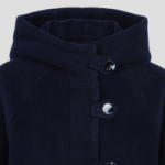 GANNI Boiled Wool Midi Jacket – Navy