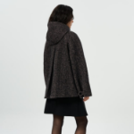 GANNI Herringbone Wool Midi Jacket – Brown