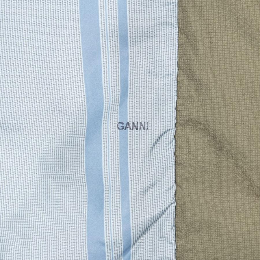 GANNI Quilt Raglan Midi Coat – Kalamata