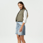 GANNI Quilt Short Vest – Black
