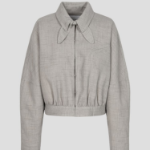 GANNI Light Melange Suiting Short Jacket – Alfalfa