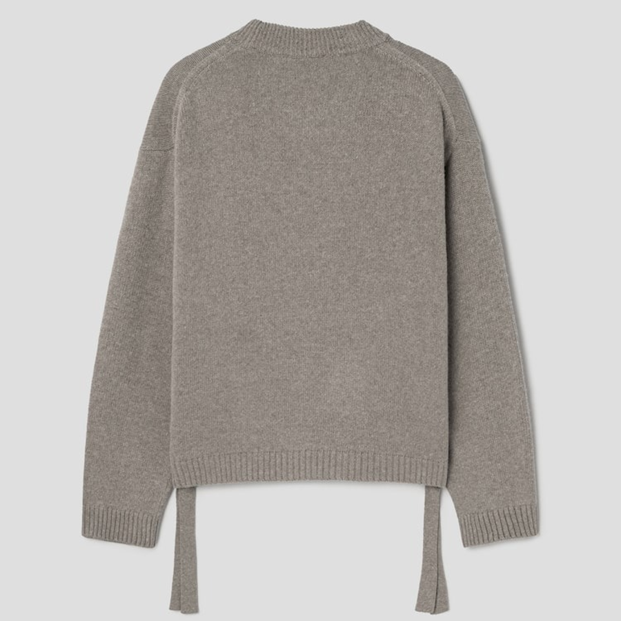 GANNI Future Wool Mix Oversized O-neck – Dusty Olive