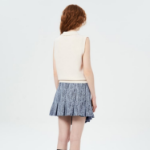 GANNI Graphic Wool Mix Collar Vest – Ivory