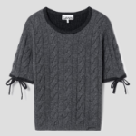 GANNI Cashmere Mix T-Shirt – Ash