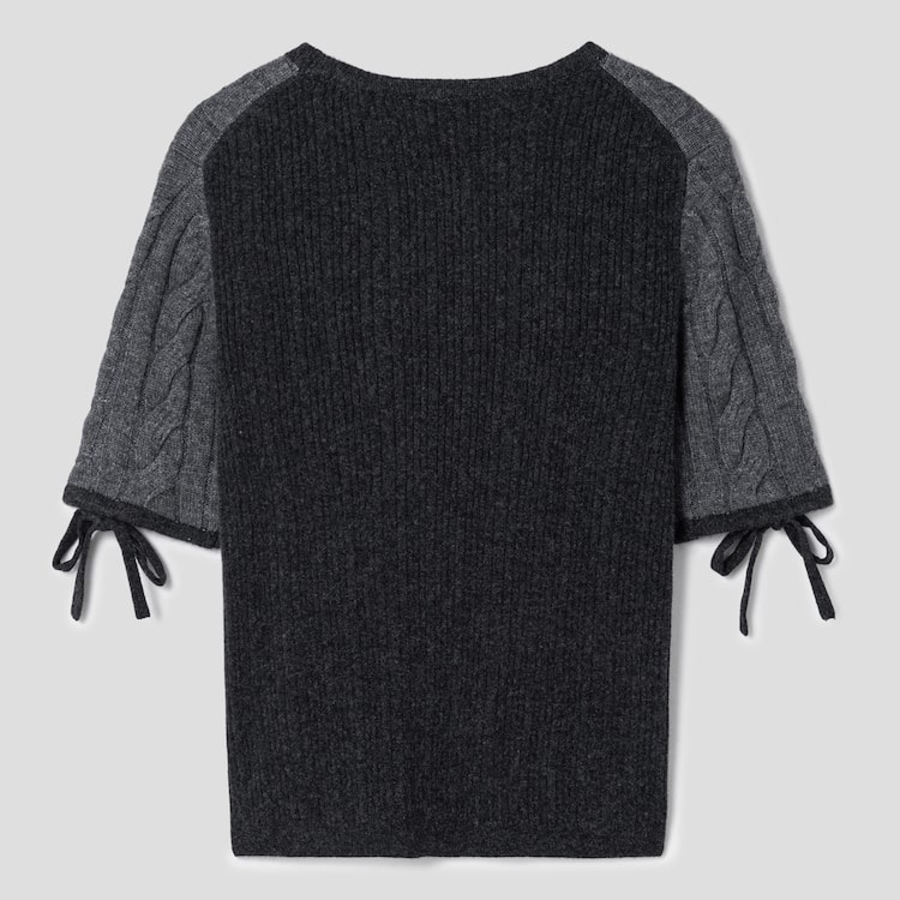GANNI Cashmere Mix T-Shirt – Ash