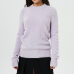 GANNI Brushed Alpaca O-Neck – Lavenda