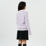 GANNI Brushed Alpaca O-Neck – Lavenda