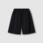 JAJU Shirring Bermuda Pants (Black) — женственные бермуды с акцентом на комфорт и стиль