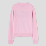 GANNI Graphic Wool Mix Bunny Crewneck – Chalk Pink