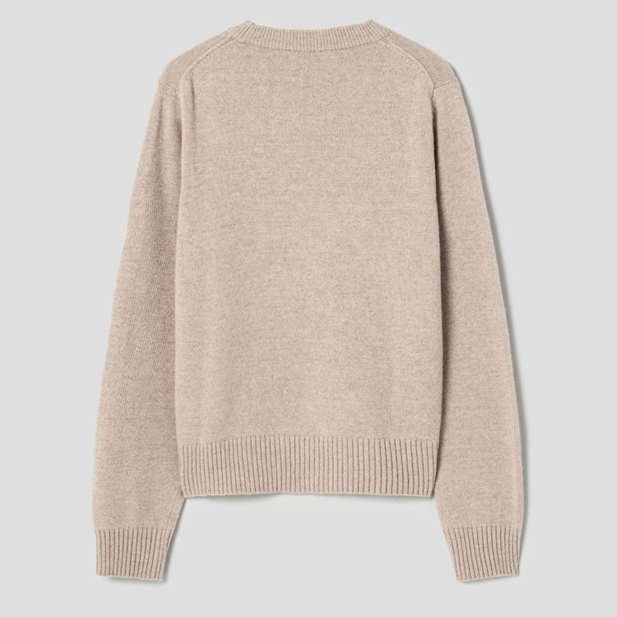 GANNI Graphic Wool Mix Cherry Crewneck – Safari