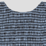 GANNI Seersucker Check Smock Tie String Top – Sky Blue