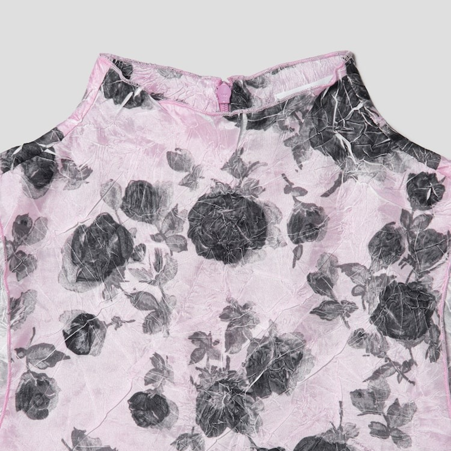 GANNI Shibori Pleat Top – Light Pink