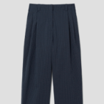 Maison Kitsune Women Elasticated Casual Pleated Pants - Navy