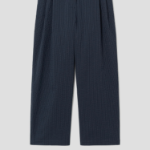 Maison Kitsune Women Elasticated Casual Pleated Pants - Navy