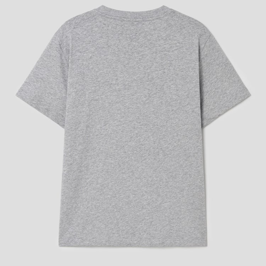 GANNI [EXCLUSIVE] Basic Cotton Jersey Baby Bun Relaxed T-shirt - Grey