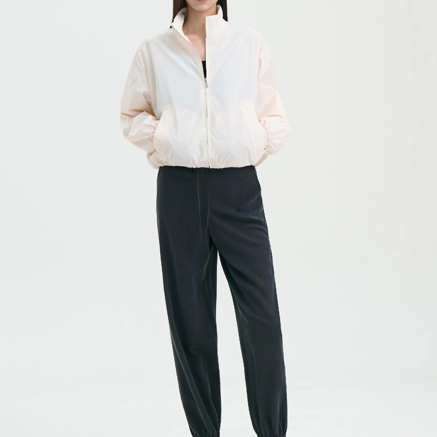 Theory Women Feather Nylon Zip Blouson Jacket - Ivory