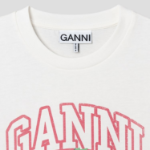GANNI Basic Cotton Jersey Grapes Relaxed T-shirt - Ivory