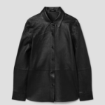 Theory Women Paper Nappa Straight Shirt - Black