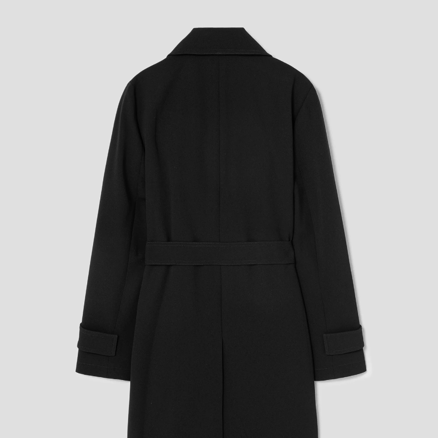 Theory Women Admiral Crepe Oaklane Trench Coat - Black