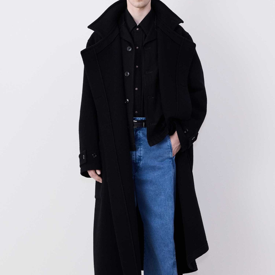 LEMAIRE – Wrap Coat - Black