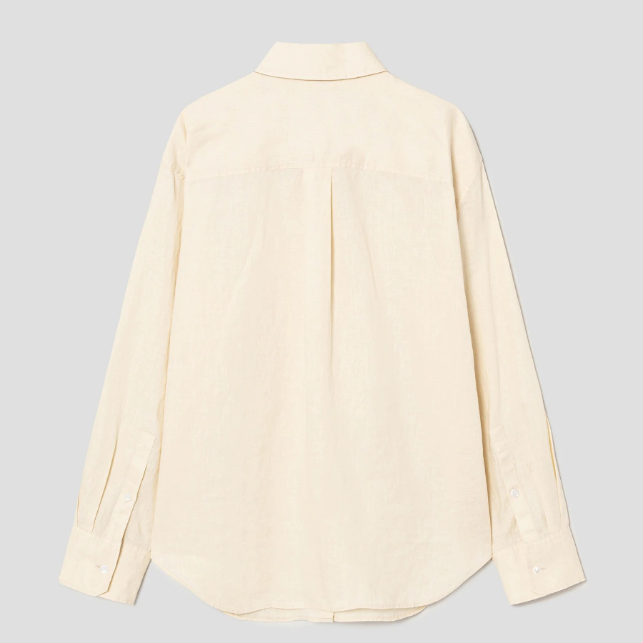 Theory Women Relaxed Linen Boyfriend Shirt - Light Linen
