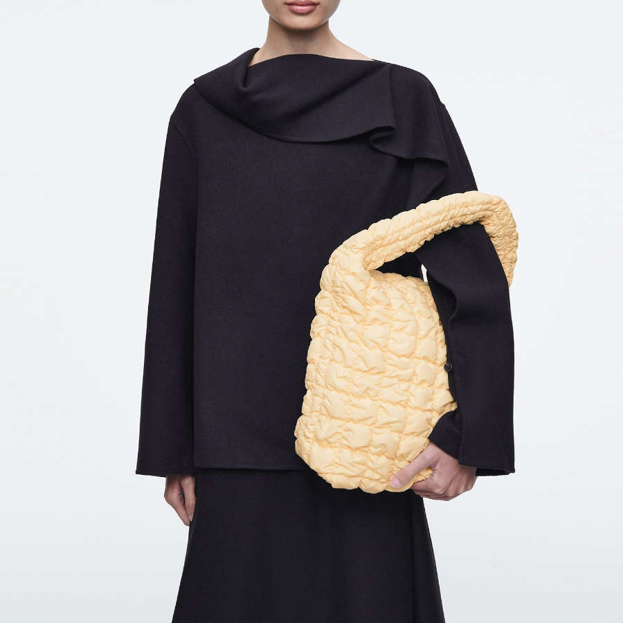COS Quilted Mini Tote Bag – Light Yellow