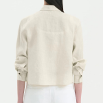 Theory Women Relaxed Linen Curve Sleeve Shirt - Aloe