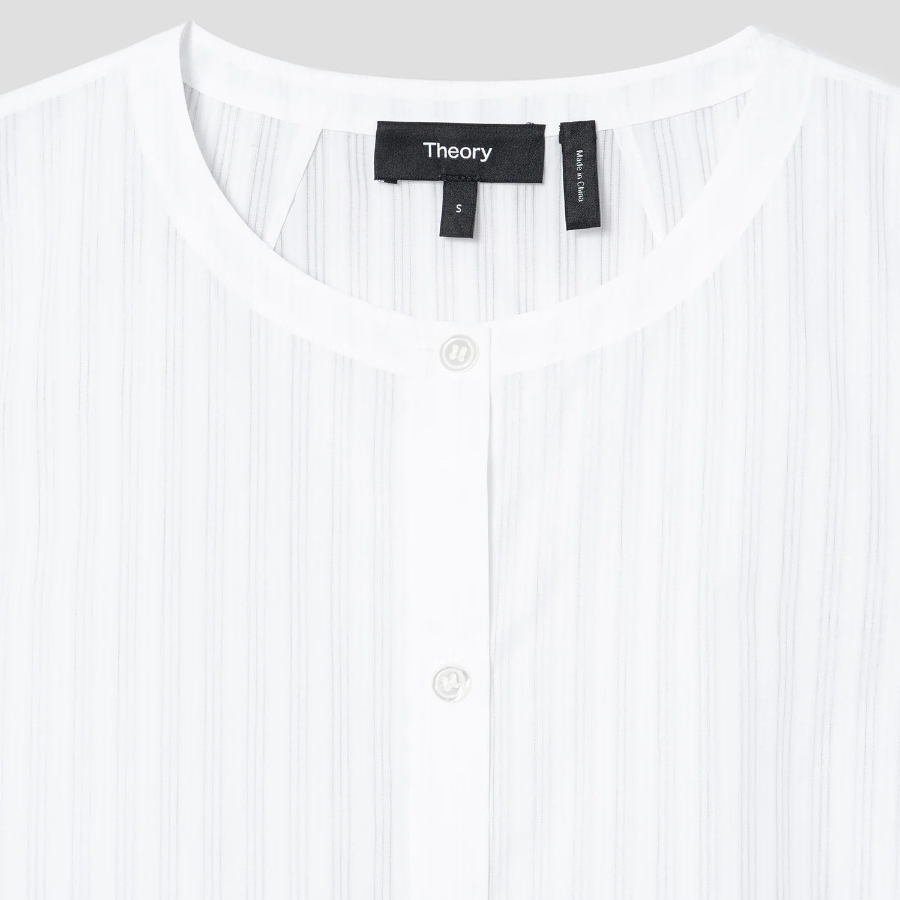 Theory Women Linear Cotton Shell - White