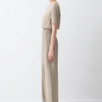 Theory Women Silk Combo Rib Waistband Shortsleevetop - Soft Taupe